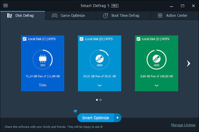 IObit Smart Defrag Pro v7.1.0 + Crack - Baixar de Graça
